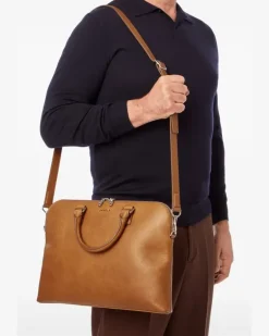 Aktentasche aus Leder - Braun
