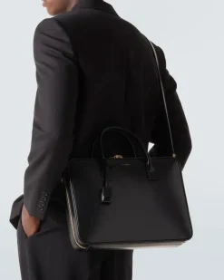 Aktentasche aus Leder Schwarz