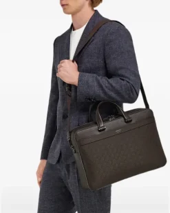 Aktentasche mit Monogramm - Braun