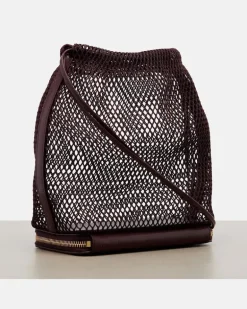 Alaïa Bucket-Bag Le Pochon Burgunderrot