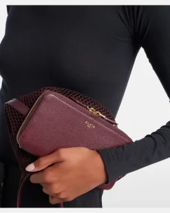 Alaïa Bucket-Bag Le Pochon Burgunderrot