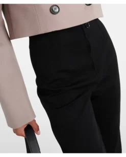 Alaïa High-Rise Leggings aus Gabardine Schwarz
