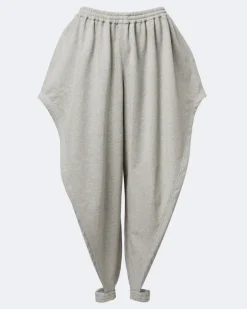 Alaïa Hose aus Fleece aus einem Baumwollgemisch Grau