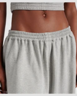 Alaïa Hose aus Fleece aus einem Baumwollgemisch Grau