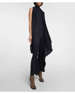 Alaïa Jumpsuit aus Jersey Blau