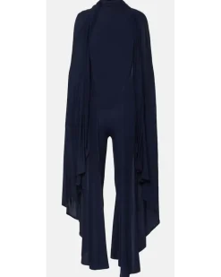 Alaïa Jumpsuit aus Jersey Blau