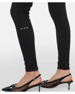 Alaïa Leggings aus Jersey Schwarz