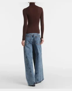 Alaïa Longsleeve aus Jersey Braun