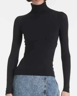 Alaïa Longsleeve aus Jersey Schwarz
