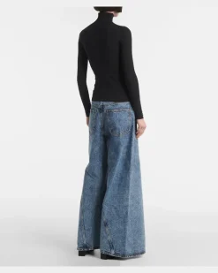 Alaïa Longsleeve aus Jersey Schwarz