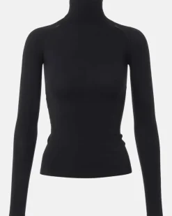 Alaïa Longsleeve aus Jersey Schwarz
