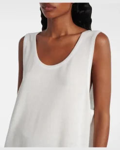 Alaïa Tunika aus einem Baumwollgemisch Weiß