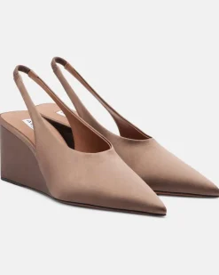 Alaïa Wedges Cube 75 aus Satin Braun