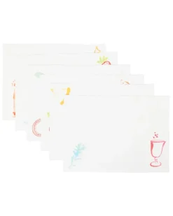 Alfresco Tischsets (6er-Set) - Weiß