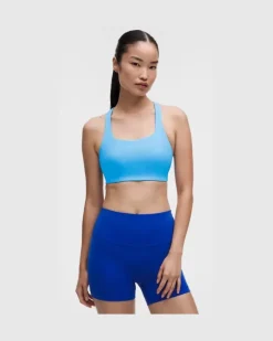 All-Time Hero Gerippter Sport-BH Mittlerer Halt für B/C-Cups für Frauen – Größe in Ocean Wave