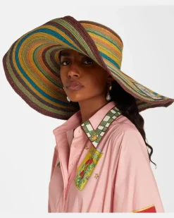 Alémais Hut Dusk aus Raffiabast Multicolor