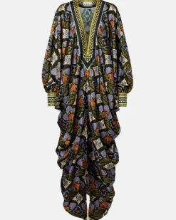 Alémais Kaftan Cece aus Seide Multicolor