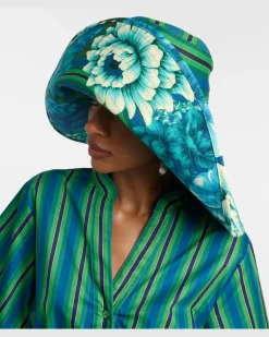 Alémais Sonnenhut Margo aus Baumwoll-Canvas Multicolor