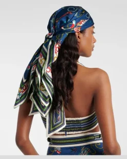 Alémais Tuch aus Seiden-Twill Multicolor