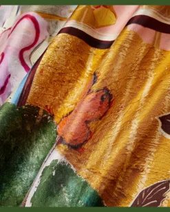 Alémais X MLAK Tuch aus Seiden-Twill Multicolor