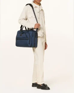 Alpha Aktentasche Medium Expandale blau Dunkelblau
