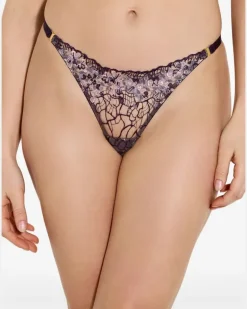 Amela Tanga mit Blumenspitzen - Violett
