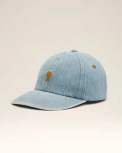 Ami de Coeur Cap aus blauem Denim-Baumwolle Unisex