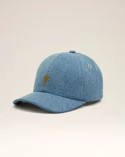 Ami de Coeur Cap aus blauem Denim-Baumwolle Unisex