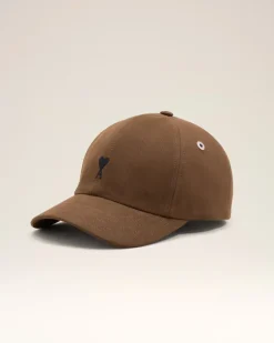 Ami de Coeur Cap aus brauner Baumwolle Braun Unisex Schokoladenbraun