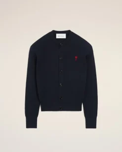 Ami de Coeur Cardigan aus blauer Wolle mit Rundhalsausschnitt Blau für Damen Navy