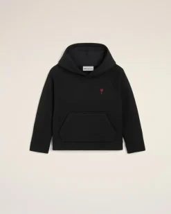 Ami de Coeur Hoodie aus schwarzer Baumwolle Unisex