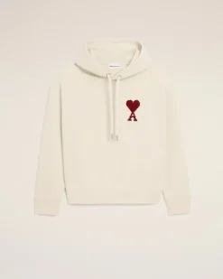 Ami De Coeur Kapuzenpullover aus weißer Baumwolle Weiß Unisex Mond