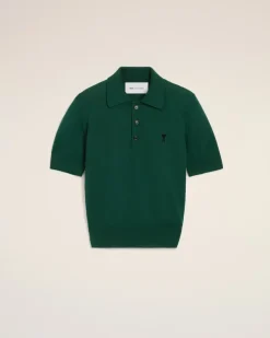 Ami de Coeur Poloshirt aus grüner Wolle Grün für Damen FlaschengrüN
