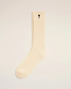 Ami de Coeur Socken aus beiger Baumwolle Weiß Unisex Ivory
