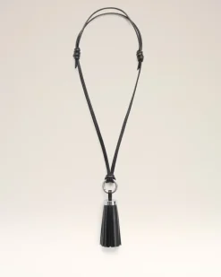 Ami Pompom Schlüsselanhänger aus Leder in Schwarz Unisex