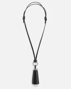 Ami Pompom Schlüsselanhänger aus Leder in Schwarz Unisex