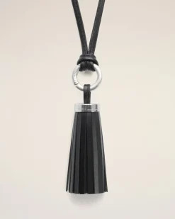 Ami Pompom Schlüsselanhänger aus Leder in Schwarz Unisex
