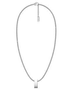 Anhänger-Halskette aus Edelstahl - Halsketten - Unisex - Silber