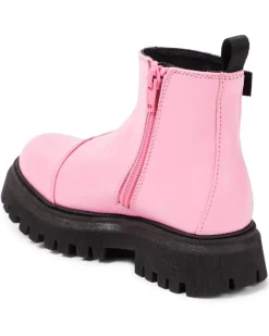 Ankle Boots aus Leder Rosa