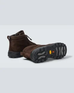 Ankle Boots Triple Stitch Vetta aus Veloursleder Braun