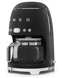Anni 50 Kaffeemaschine mit Logo-Schild - Schwarz