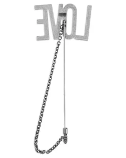Anstecknadel mit Kristallen - Silber