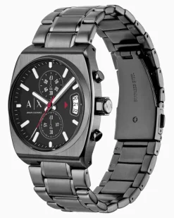 Anthrazitfarbener Chronograph aus Edelstahl Mehrfarbig
