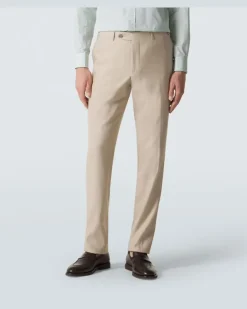 Anzug aus Leinen und Wolle Beige