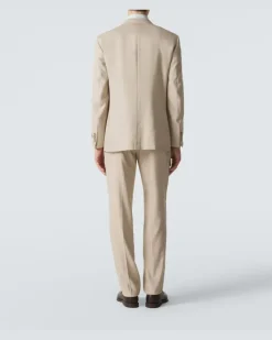 Anzug aus Leinen und Wolle Beige