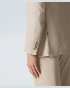 Anzug aus Leinen und Wolle Beige