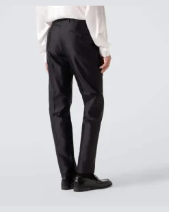 Anzug aus Seiden-Twill Schwarz
