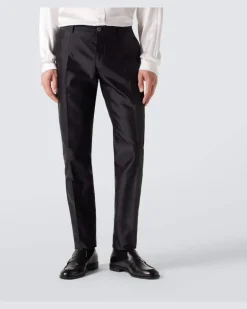 Anzug aus Seiden-Twill Schwarz