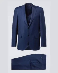 Anzug aus Wolle Blau