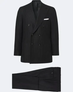 Anzug aus Wolle und Cashmere Schwarz